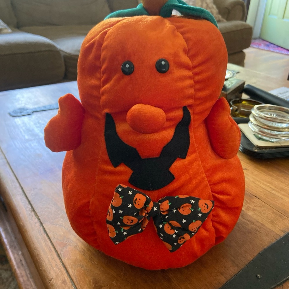Vintage Dan Dee Plush Halloween Pumpkin